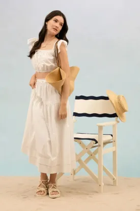 Blu Pepper Pretty In Summer Skirt – Chic High-Waisted Midi with Ruffle Hem