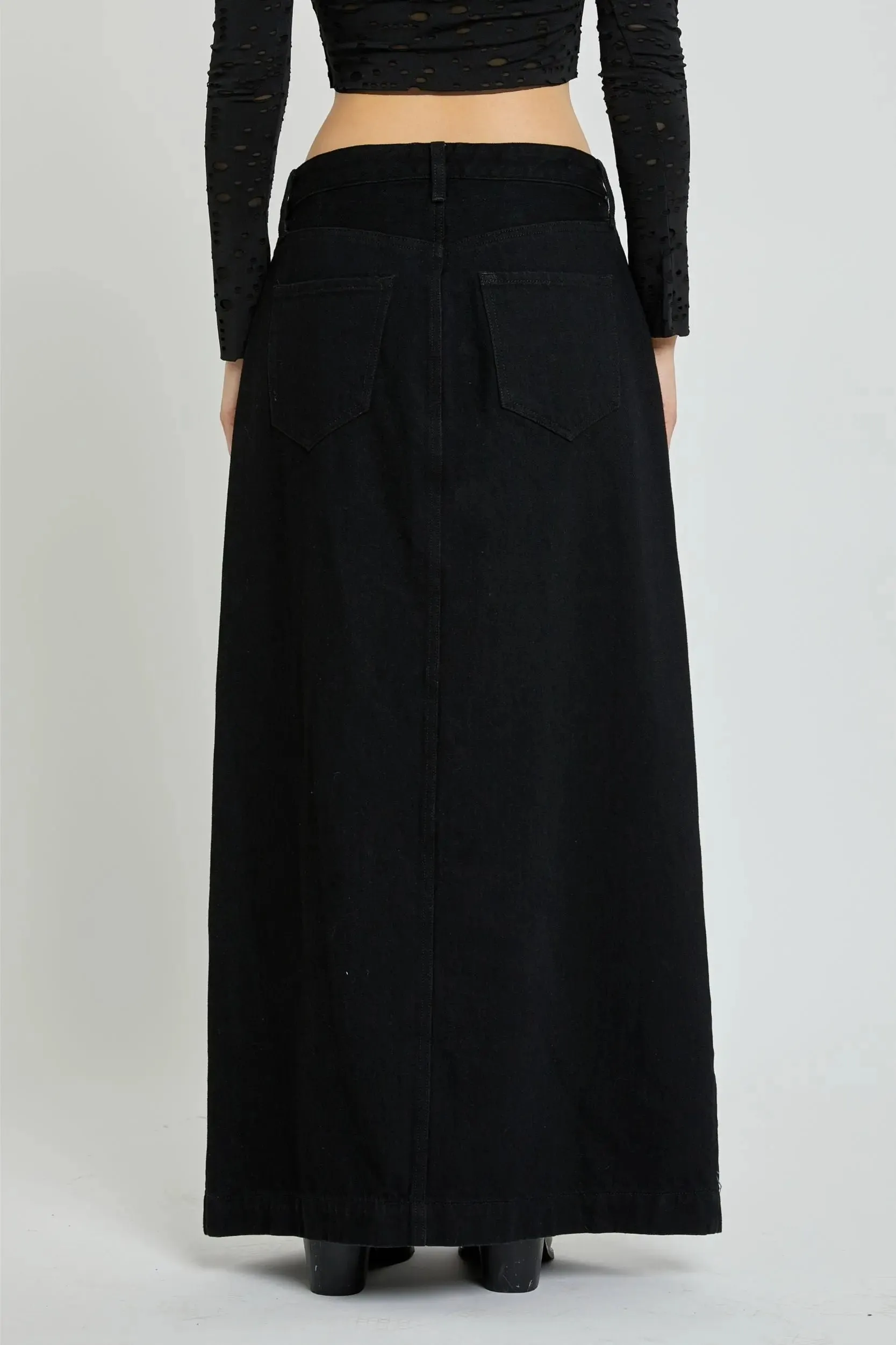 Cello Jeans Basic Mid Waisted Maxi Skirt – Effortless Style & Comfort