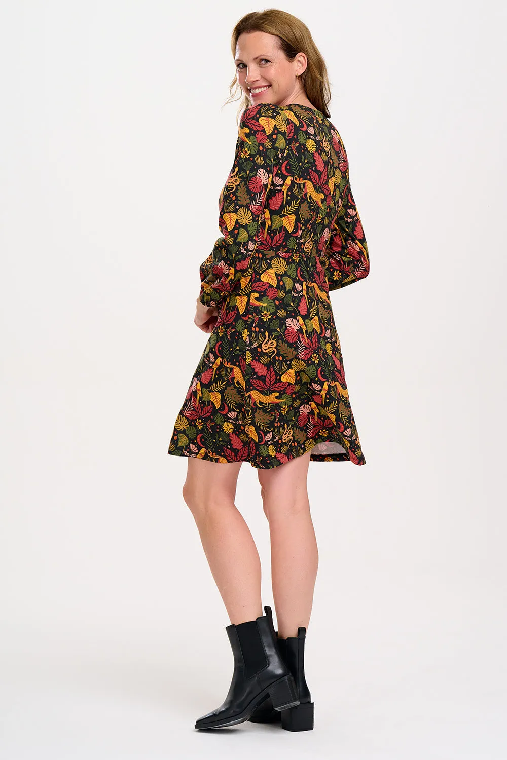 Floriane Mini Jersey Dress - Jungle Cheetah