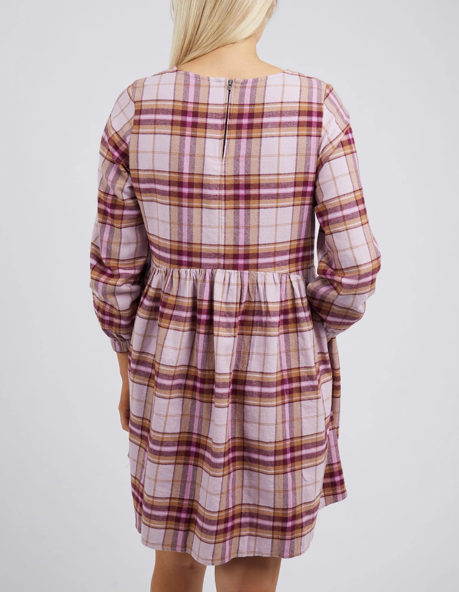 Harriet Check Dress - Pink