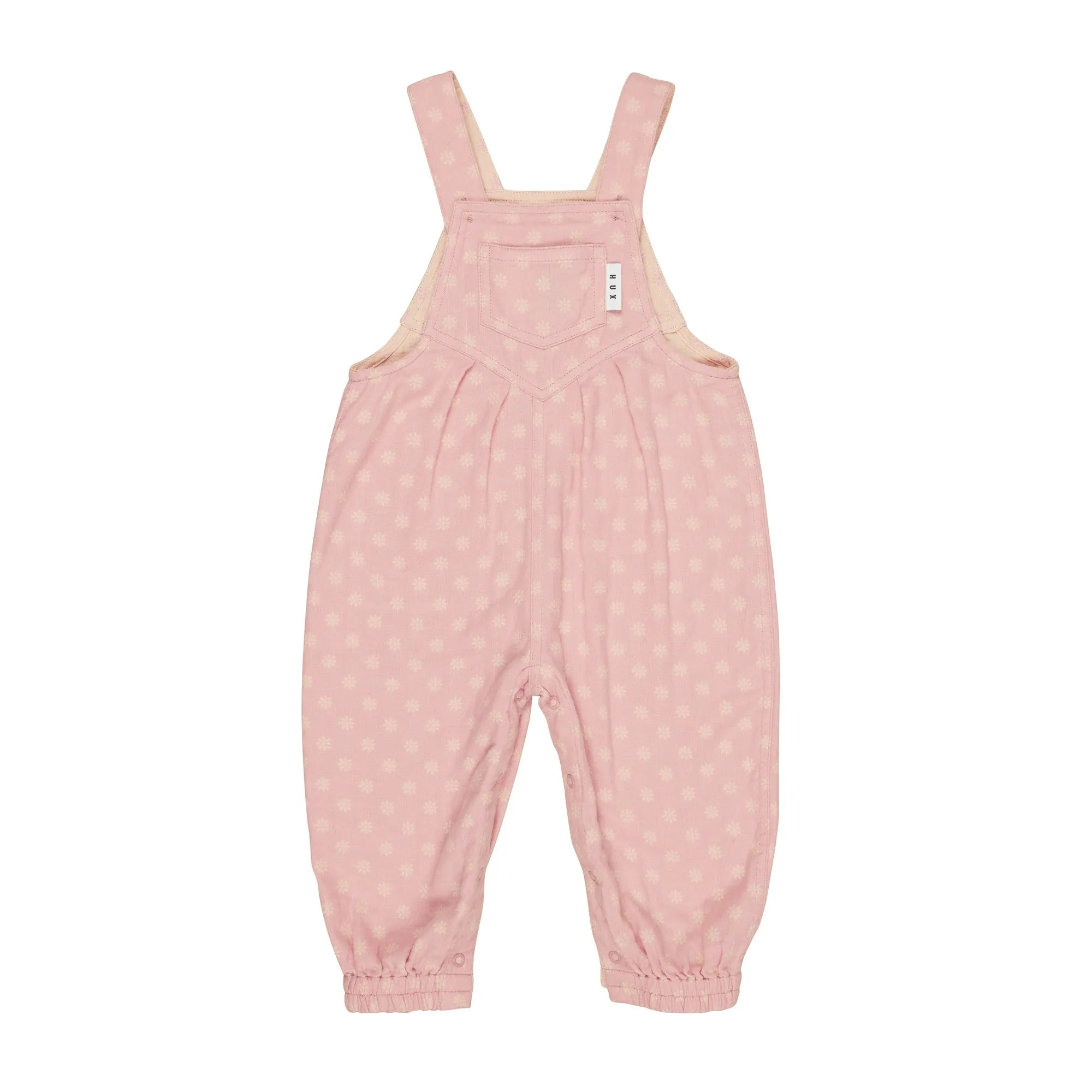 Huxbaby Daisy Reversible Overalls - Dusty Rose   Sunkiss