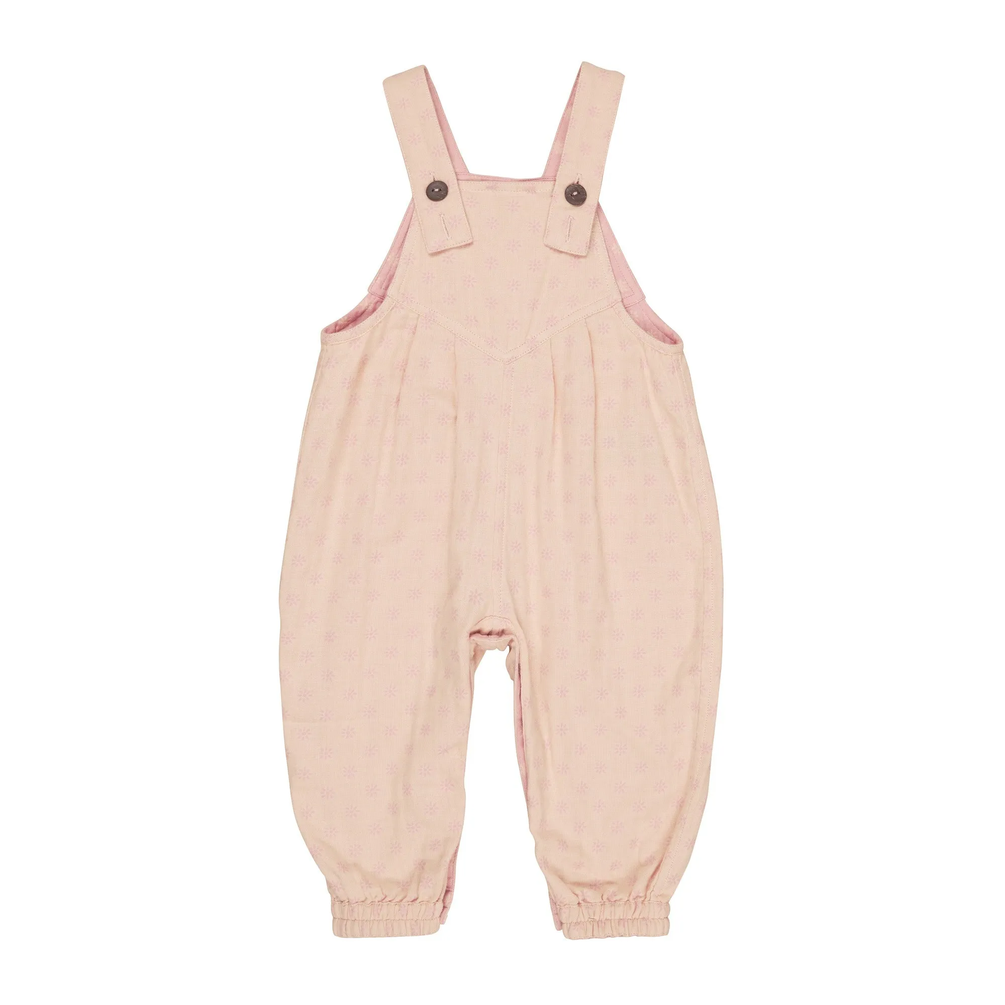 Huxbaby Daisy Reversible Overalls - Dusty Rose   Sunkiss