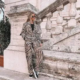 Kimora Printed Blazer and Pants Set
