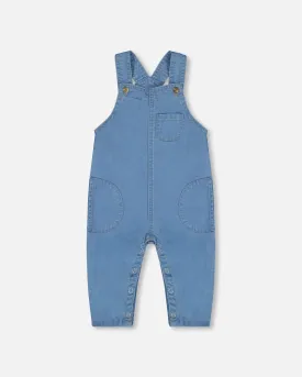 Light Soft Denim Overalls Jeans Blue