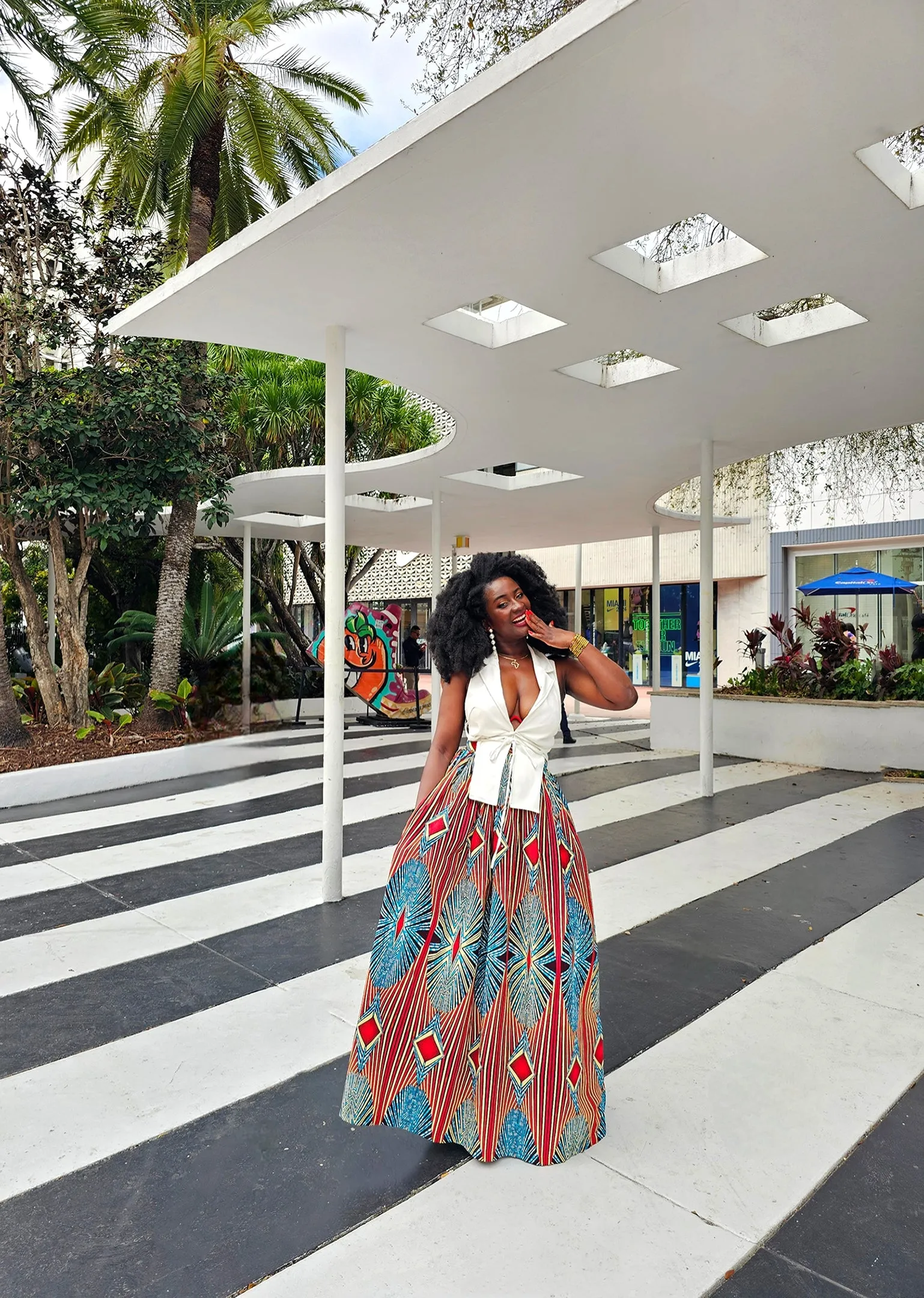 Red Ewurama skirt