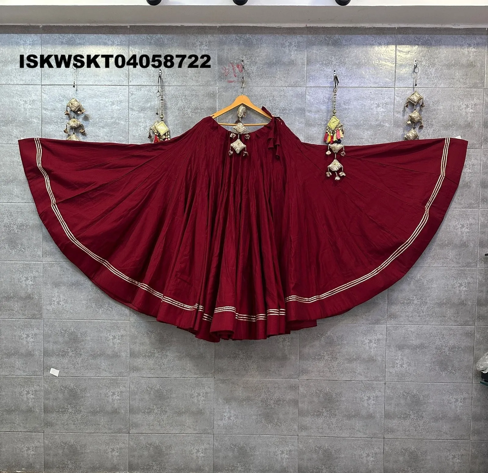 Sequined Silk Skirt-ISKWSKT04058722