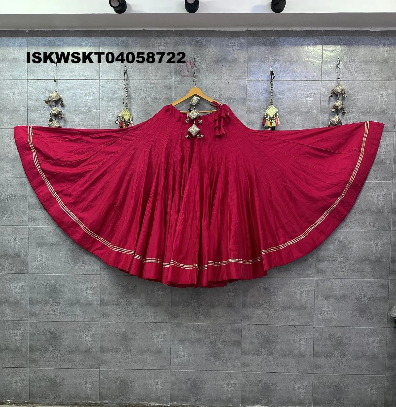Sequined Silk Skirt-ISKWSKT04058722