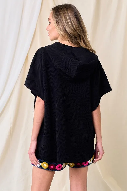 Textured Zip Front Shacket
