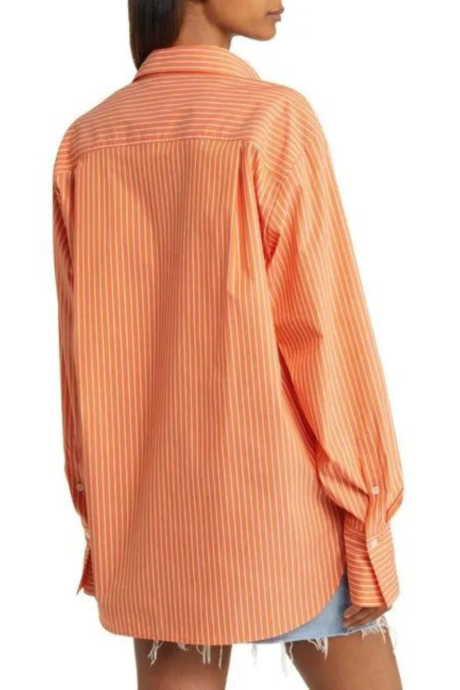The Oversized Shirt Tangerine Multi