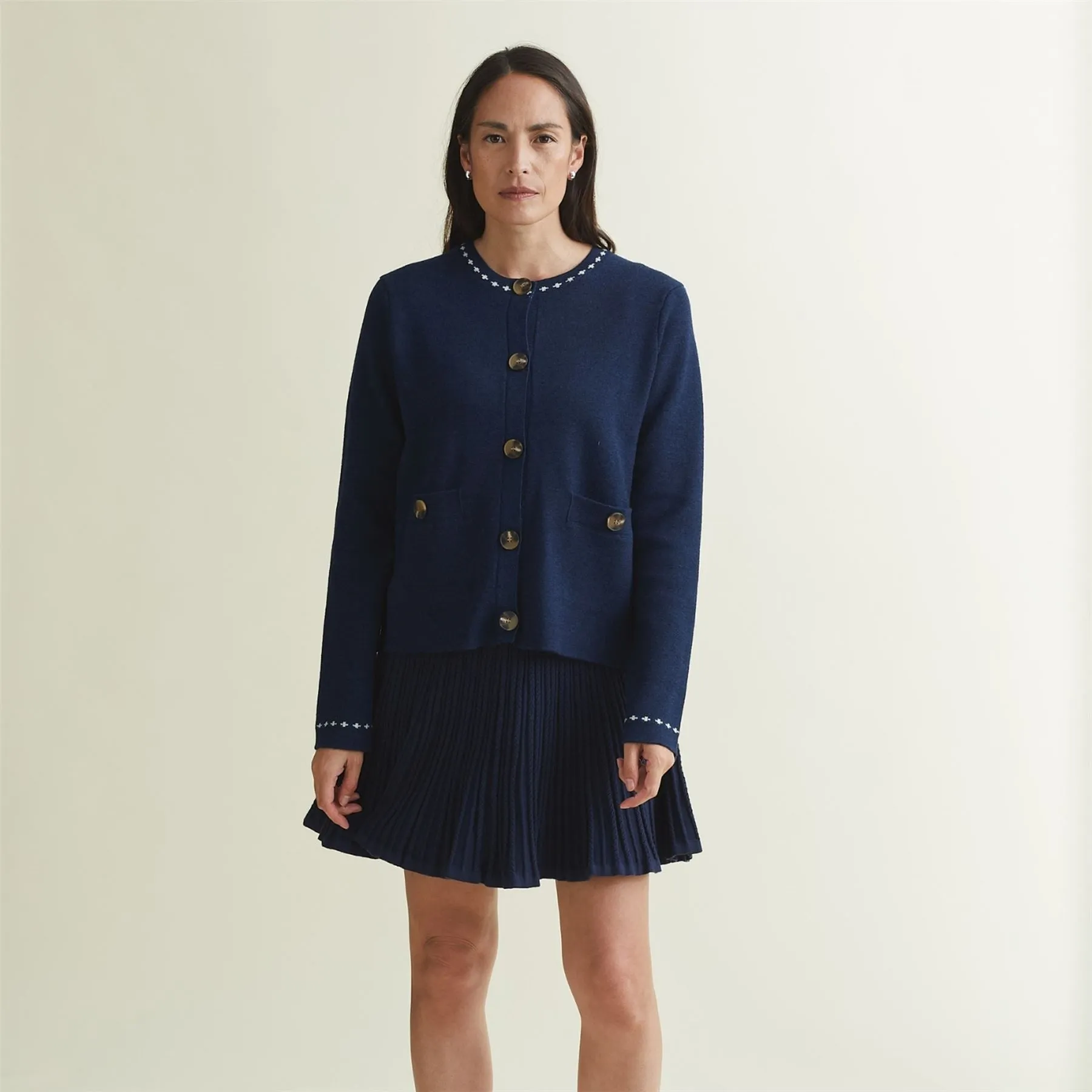 Womens Katha Cardigan Dress Blues - AW24