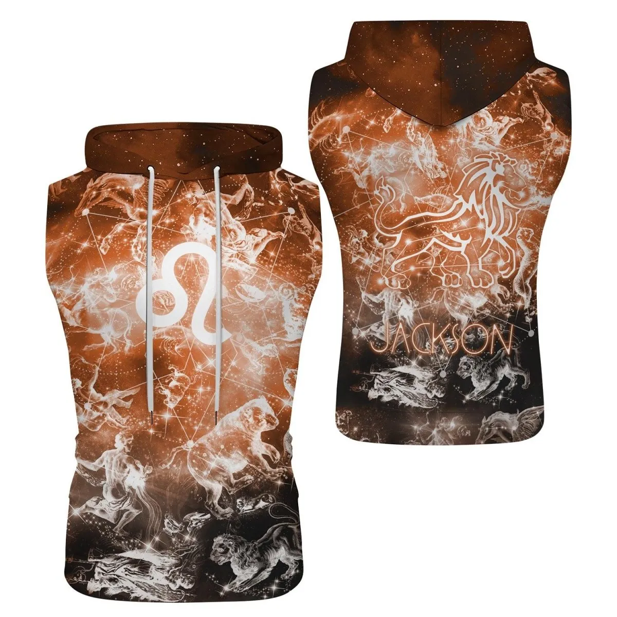 Zodiac Leo Sleeveless Pullover & Zip Hoodie